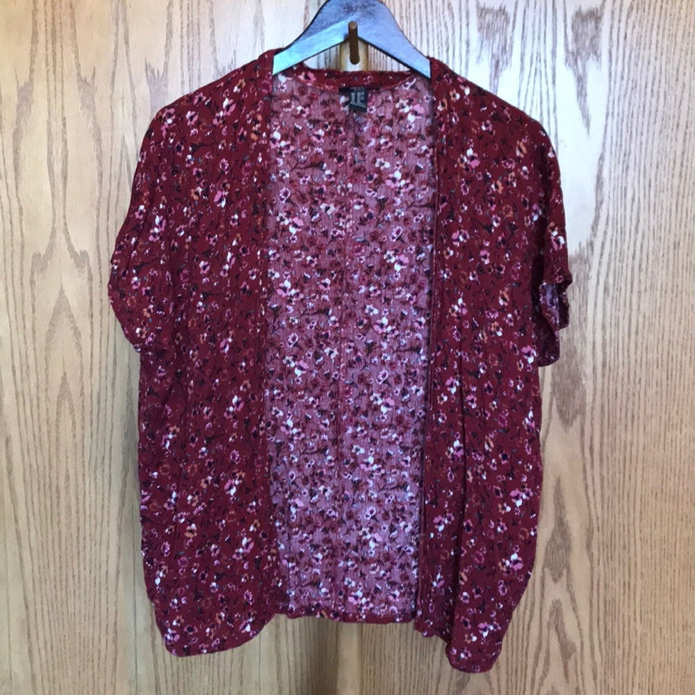 Forever 21 cherry floral Kimono